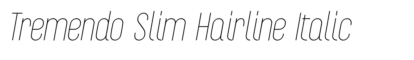 Tremendo Slim Hairline Italic